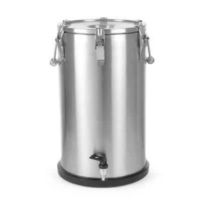 Izolovaný přenosný kontejner – se závitníkem, HENDI, Profi Line, 35L, Stříbrná, ⌀330x(H)570mm | 710326